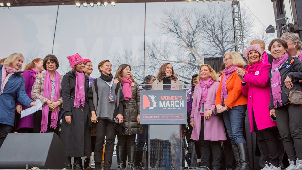 California Senate Kamala Harris during the Women's March in Washington.