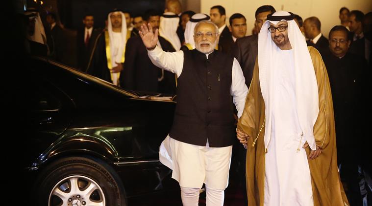 Narendra Modi and Sheikh Mohamed bin Zayed Al Nahyan, Crown Prince of Abu Dhabi 