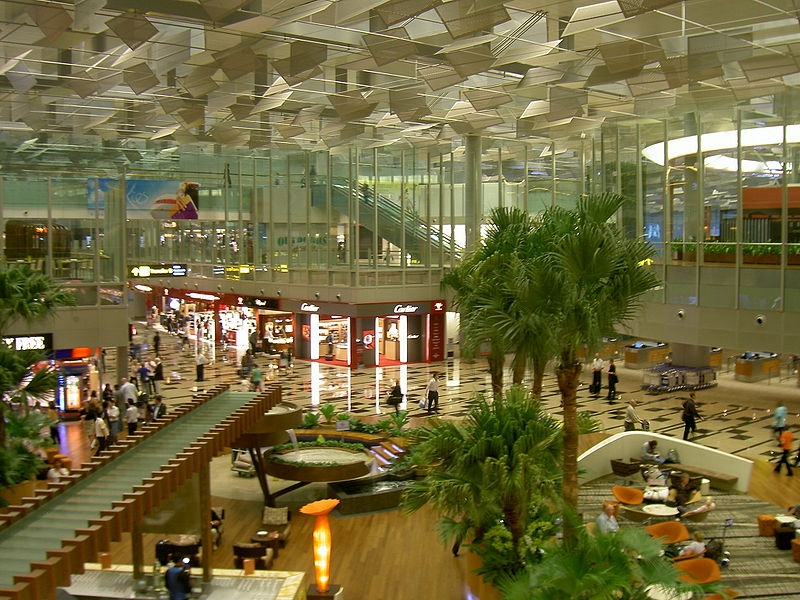 Interior view of Changi airport