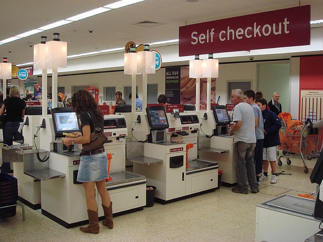 Self-checkout counters in Singapore
