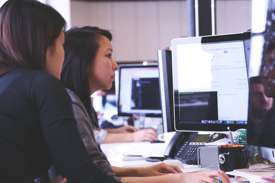 Women working in office