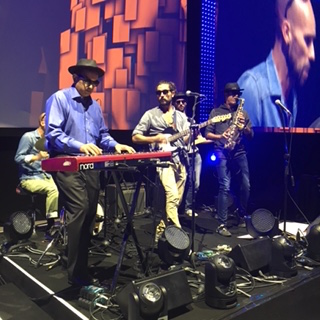 (Left) Sanjay Poonen on the keyboards Photo courtesy: VMware