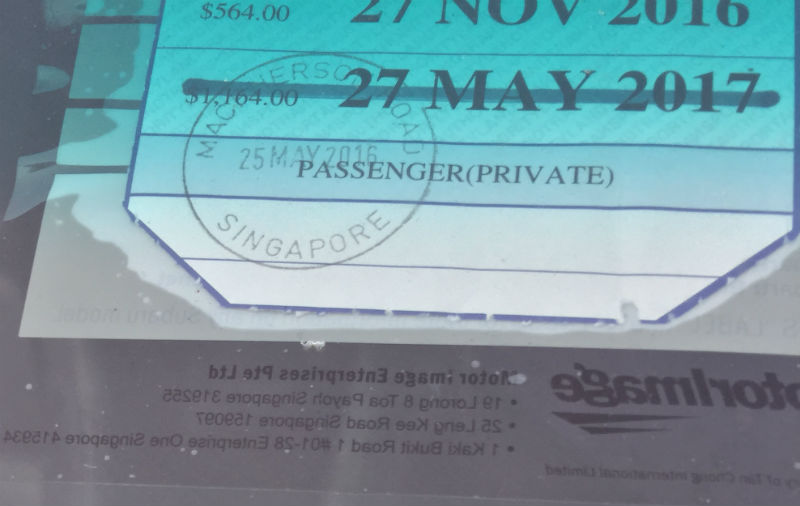 Road tax discs will not be issued in Singapore from February 15.