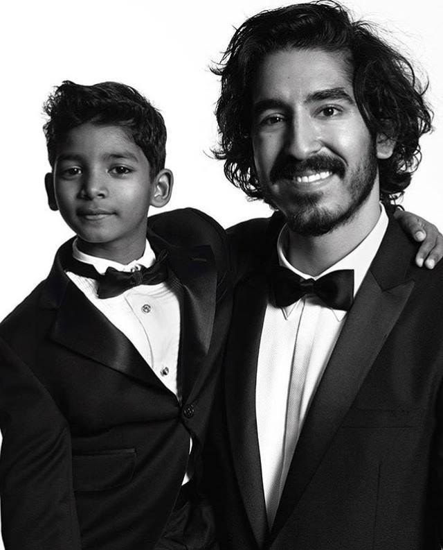 Dev Patel with Sunny Pawar
