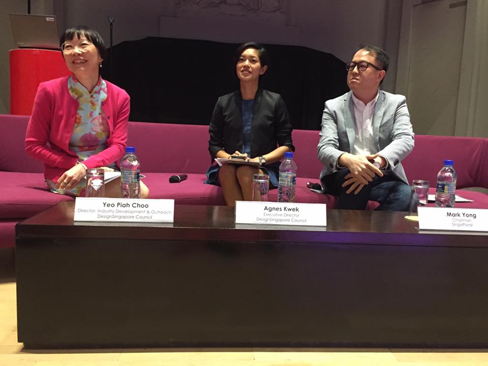 DesignSingapore Council Executive Director Agnes Kwek joins the panelists to address questions from the media