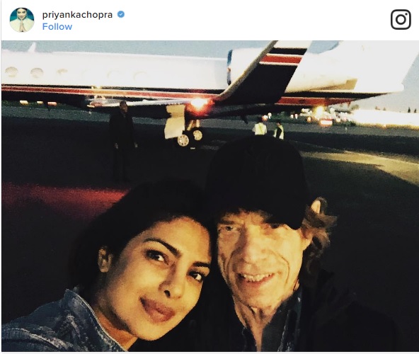 Priyanka Chopra with Mick Jagger