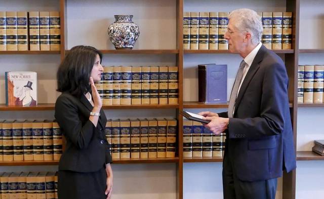 Mesiwala was sworn in by Sacramento Superior Court Presiding Judge Kevin Culhane