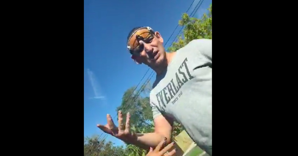 The white man who allegedly abused Navninder Vir Singh in New Zealand.