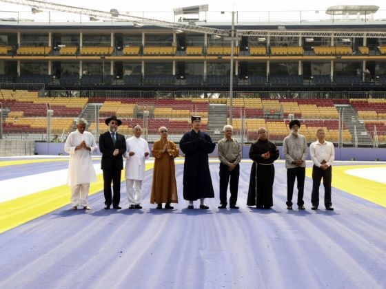 Multi-religious leaders conduct track blessing for F1 Singapore Grand Prix