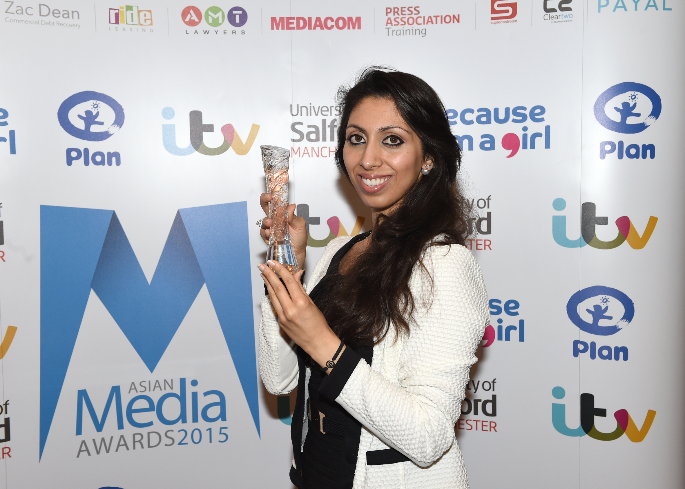 Natasha Mudhar at the Asian Media Awards.