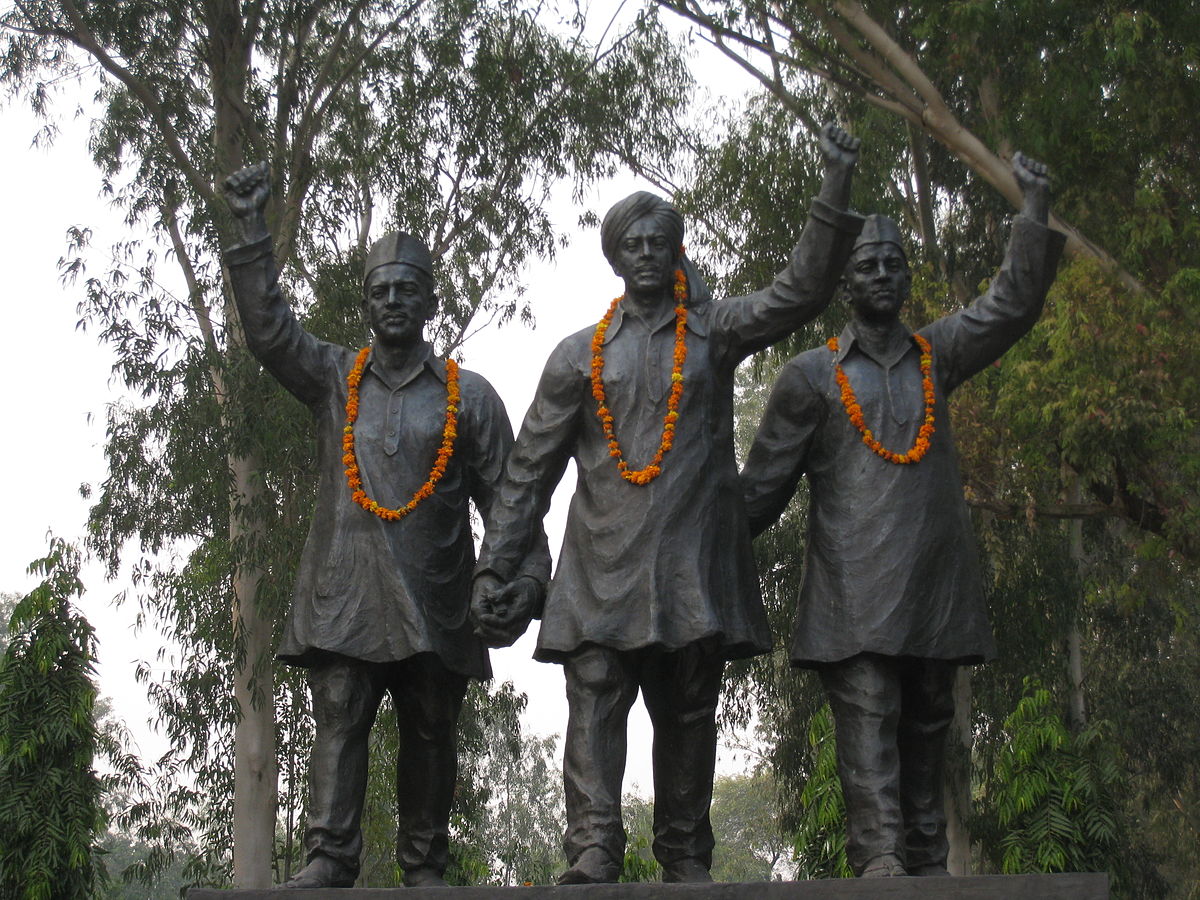 The statue of Bhagat Singh, Rajguru and Sukhdev. 