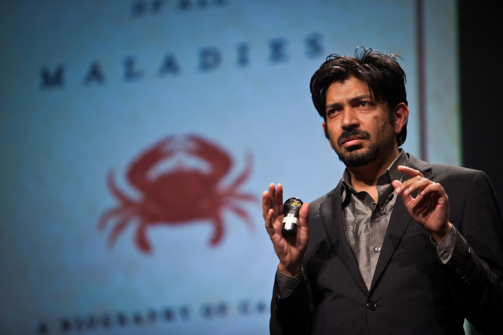 Siddhartha Mukherjee promoting his Pulitzer-winning book 'The Emperor of All Maladies: A Biography of Cancer'.