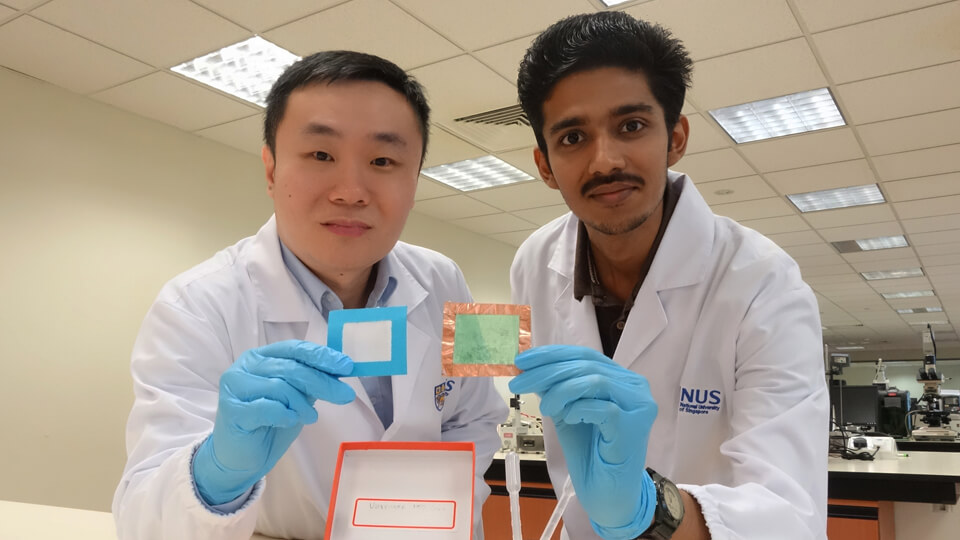 Assistant Professor Tan Swee Ching (left) and Mr Sai Kishore Ravi (right). Photo courtesy: NUS