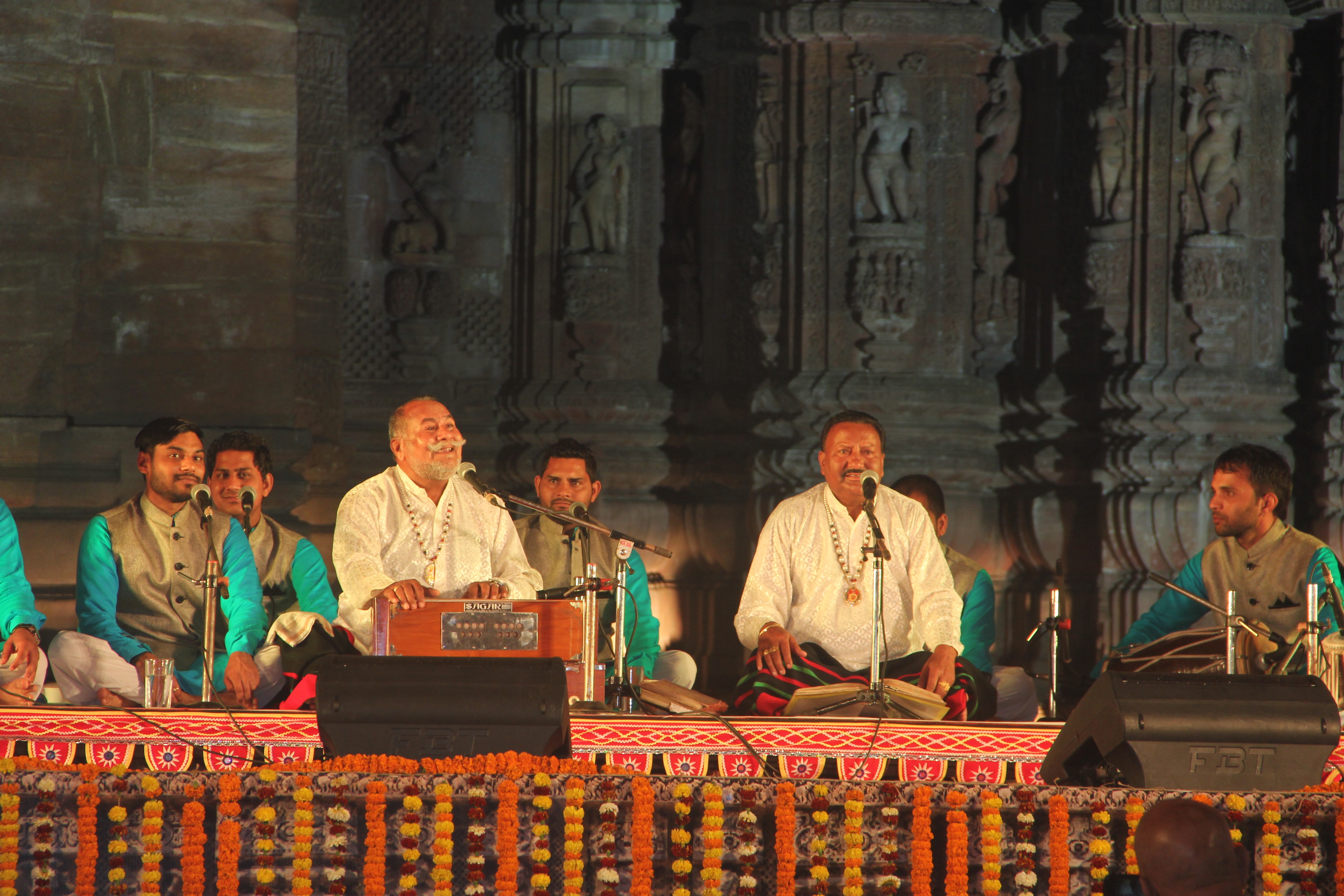 The Wadali brothers at a concert in India.
