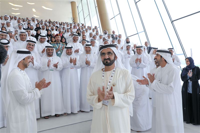 Sheikh Mohammed bin Rashid Al Maktoum, Vice-President and Prime Minister of the UAE participating in the programme in Dubai.