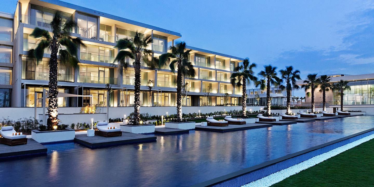 View of Oberoi Beach Resort at Al Zorah which boasts of luxury amidst tranquillity.