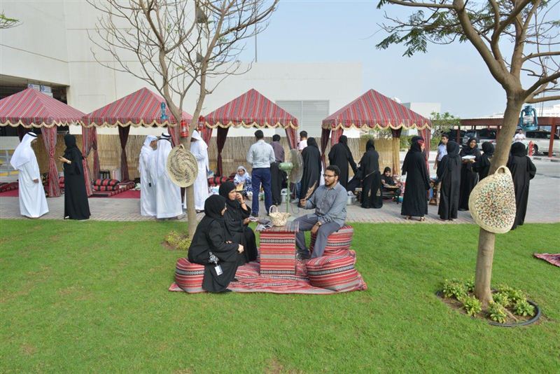 A heritage session in progress to apprise locals about the cultural heritage of UAE on the occasion of World Heritage Day.