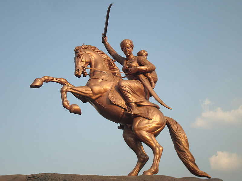 Rani Laxmi Bai statue in Solapur. 