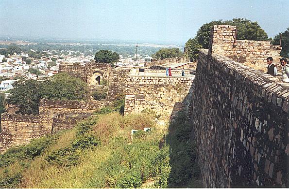 The parapet from which Laxmi Bai made the leap on horseback.