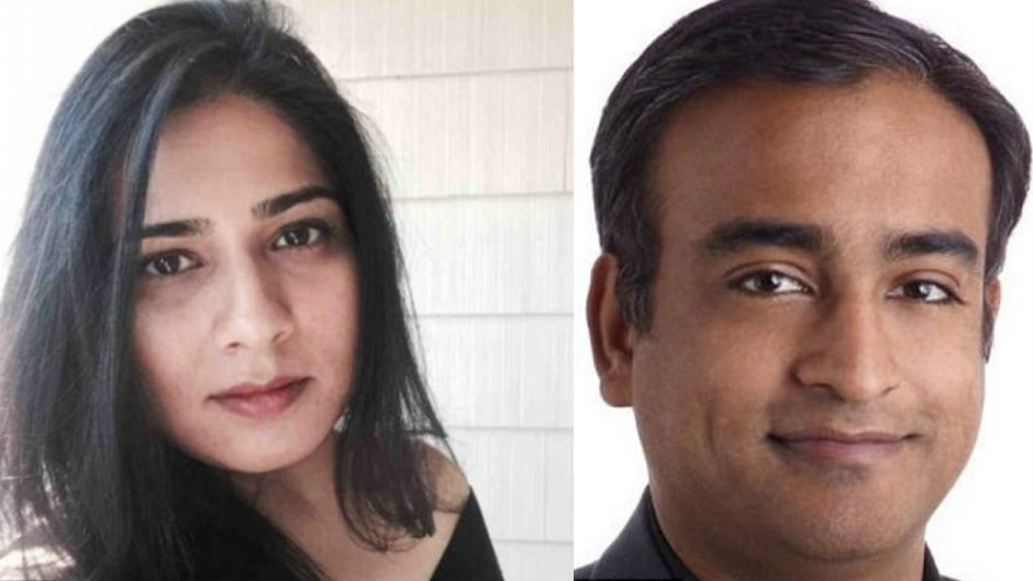 Abhishek Gattani (right) and his wife Neha Rastogi.
