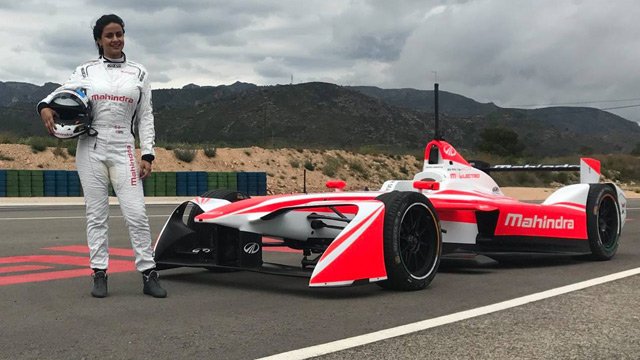 Gul Panag drove the M4Electro at the Circuit de Calafat in Catalonia, Spain. 