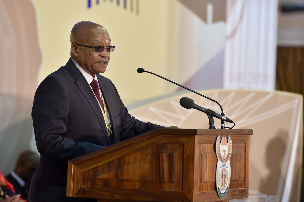 South Africa President Jacob Zuma presenting the awards.