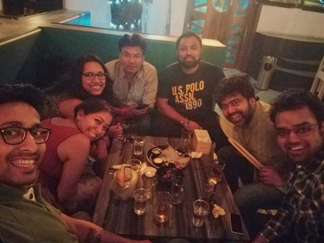 With colleagues at Vidhu Vinod Chopra's company VC Films Photo courtesy: Kovid Gupta 