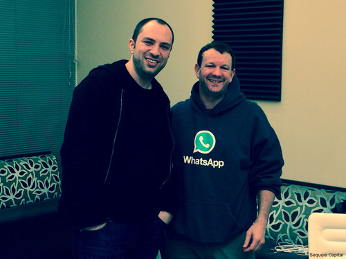 Brian Acton with whatsapp co-founder jan koum