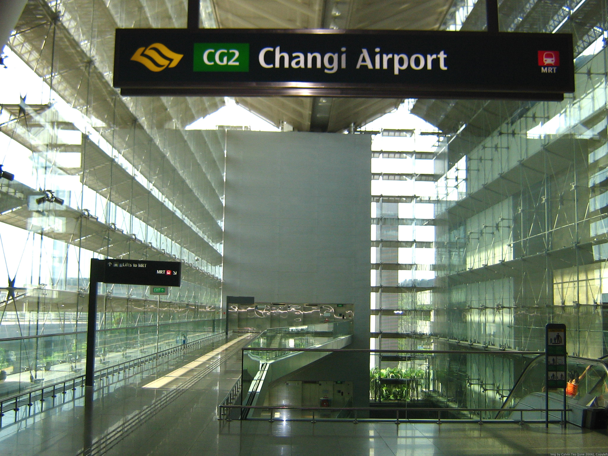 Changi Airport entrance. 