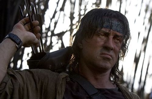 Sylvester Stallone in Rambo 4.