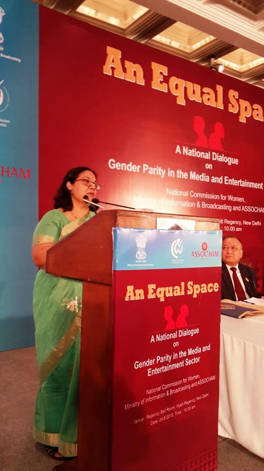 Lalitha Kumaramangalam, Chairperson, NCW addressing the gathering. 