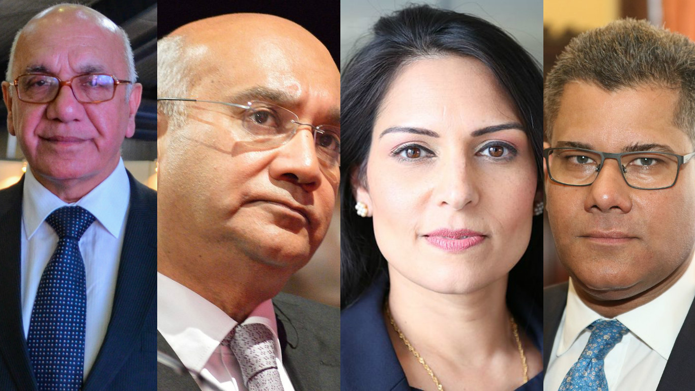 From left: Virendra Sharma, Keith Vaz, Priti Patel and Alok Sharma. 