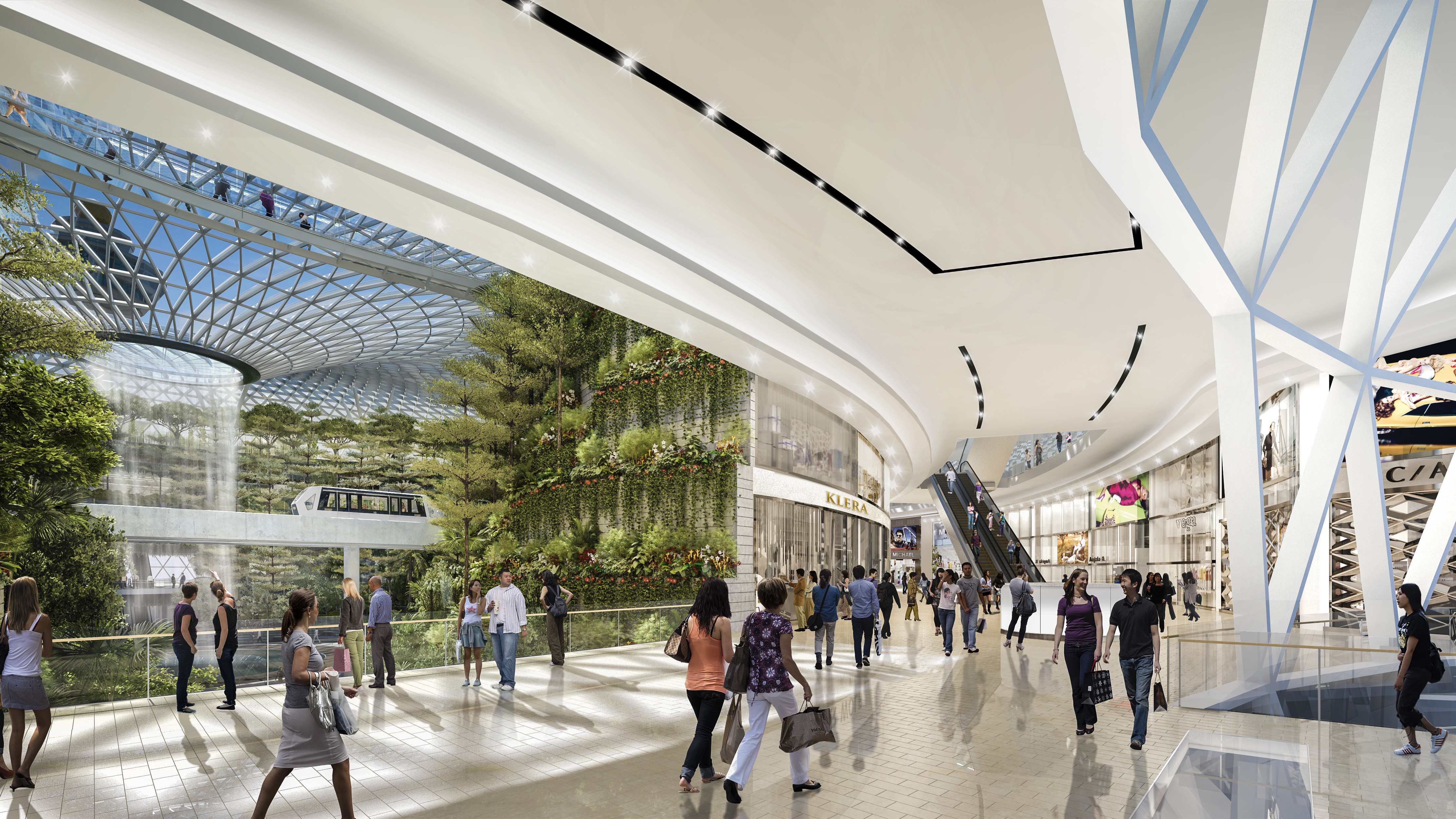 A world-class retail experience at Jewel Changi Airport. Photo courtesy: Jewel Changi Airport Development