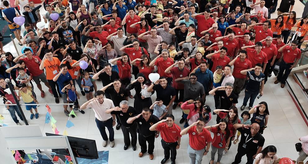 'We Salute Our NSmen campaign' being launched in Singapore whereby citizens make salute to the national servicemen. 