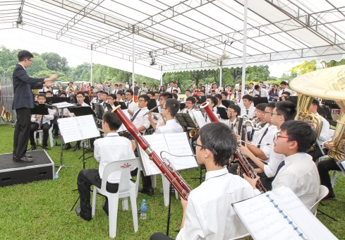 School band performing at a previous Istana open house. Photo courtesy: istana.gov.sg