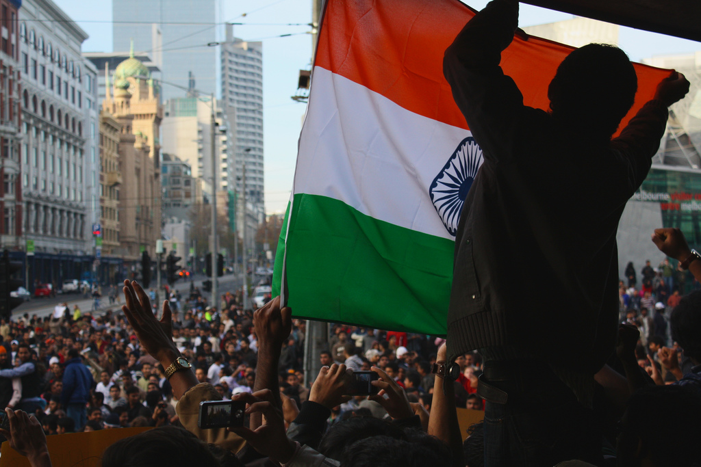 Indians protesting in Melbourne.