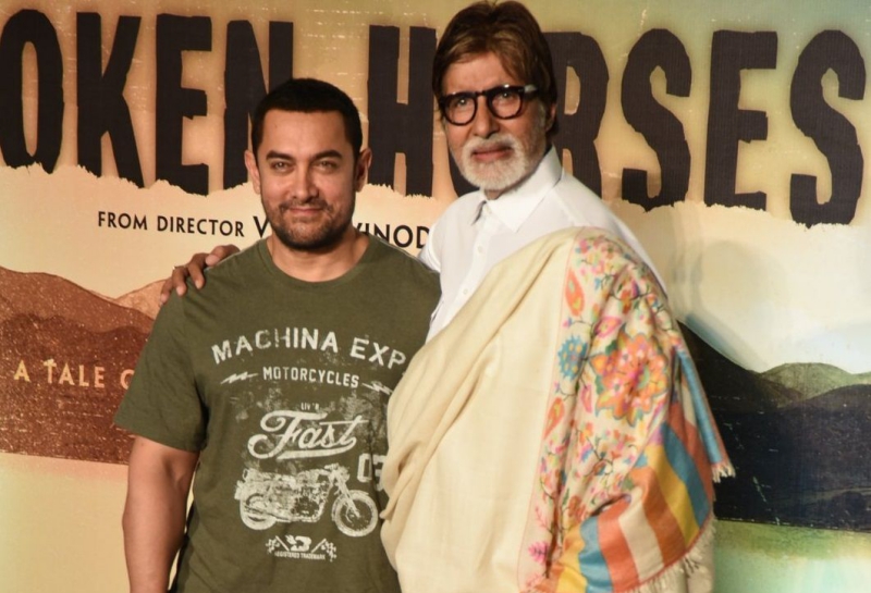 Amitabh Bachchan (right) and Aamir Khan.