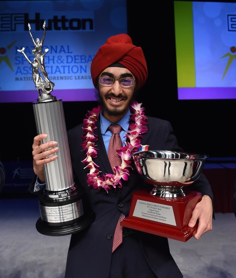 JJ Kapur with the trophies he won.