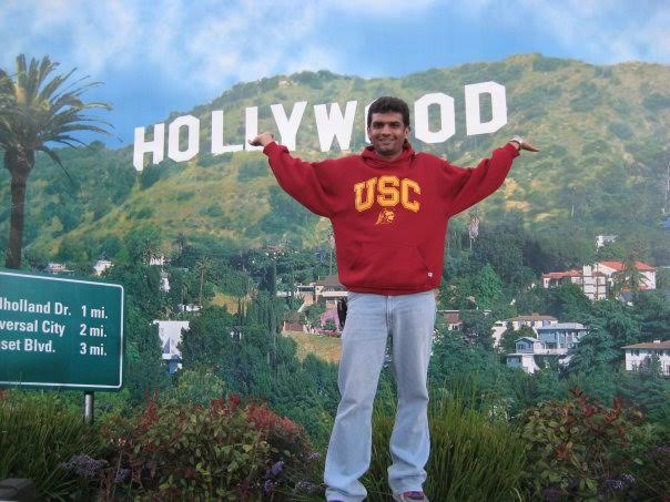 Rammohan Sundaram in an exciting mood at Hollywood. 