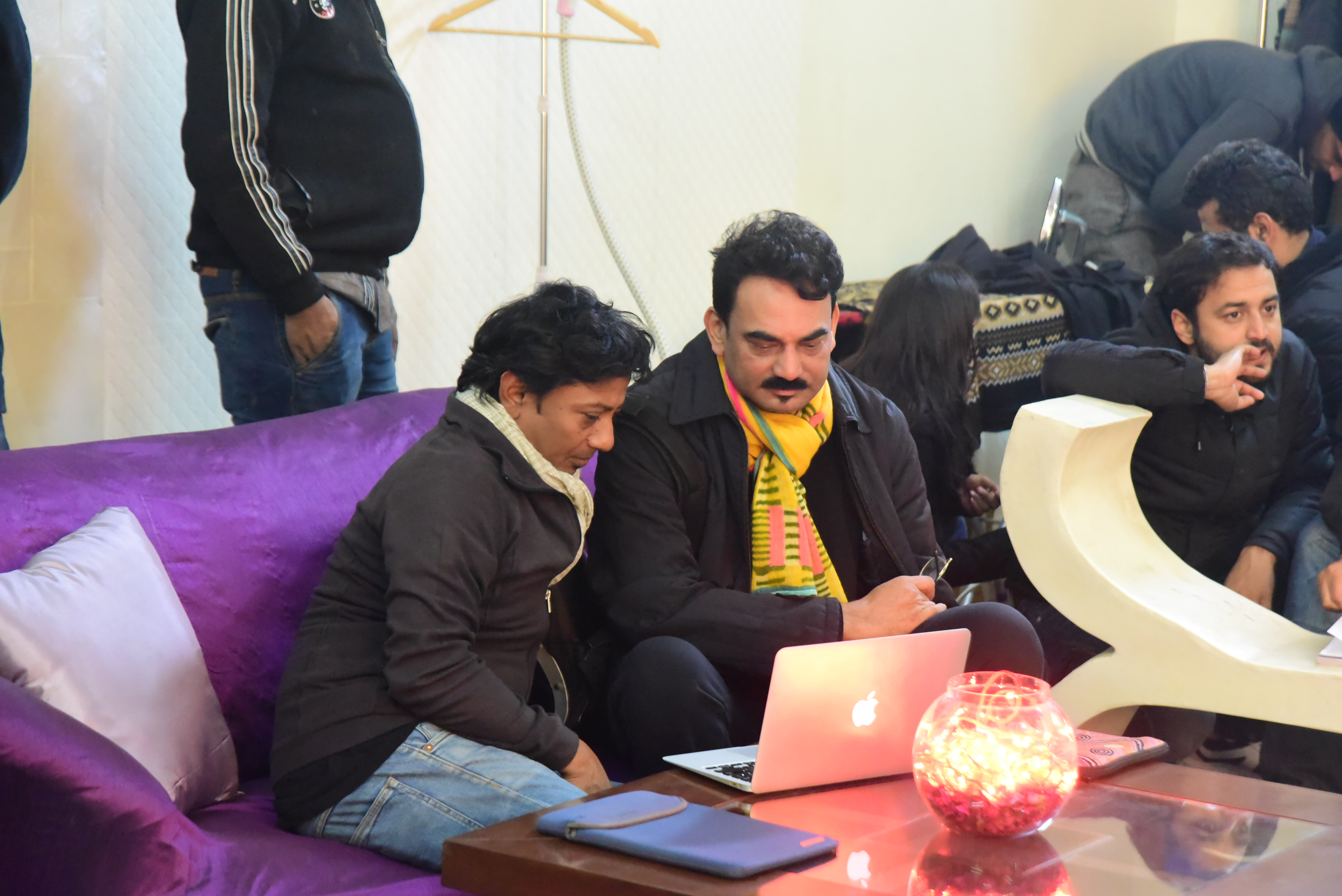 Director Onir (left) with ace designer Wendell Rodricks.