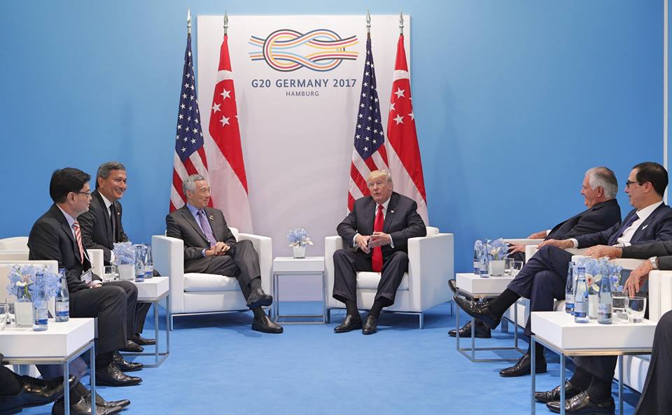 PM Lee in a bilateral meeting with President Trump. Photo courtesy: MCI Kenji Soon