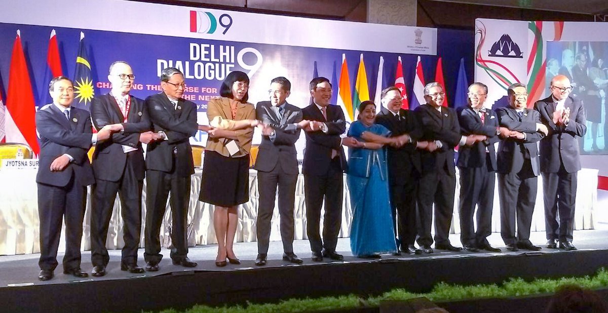 External Affairs Minister Sushma Swaraj at 9th edition of Delhi Dialogue for discussing politico-security and economic issues between ASEAN and India