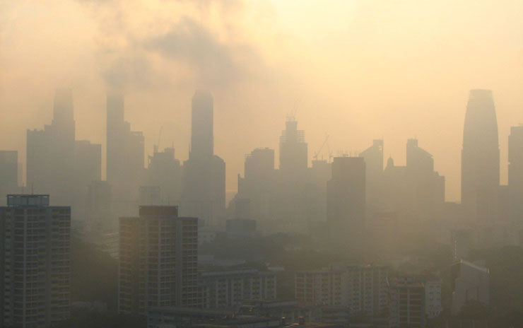 Transboundary haze in 2012. Photo courtesy: ntu.edu.sg
