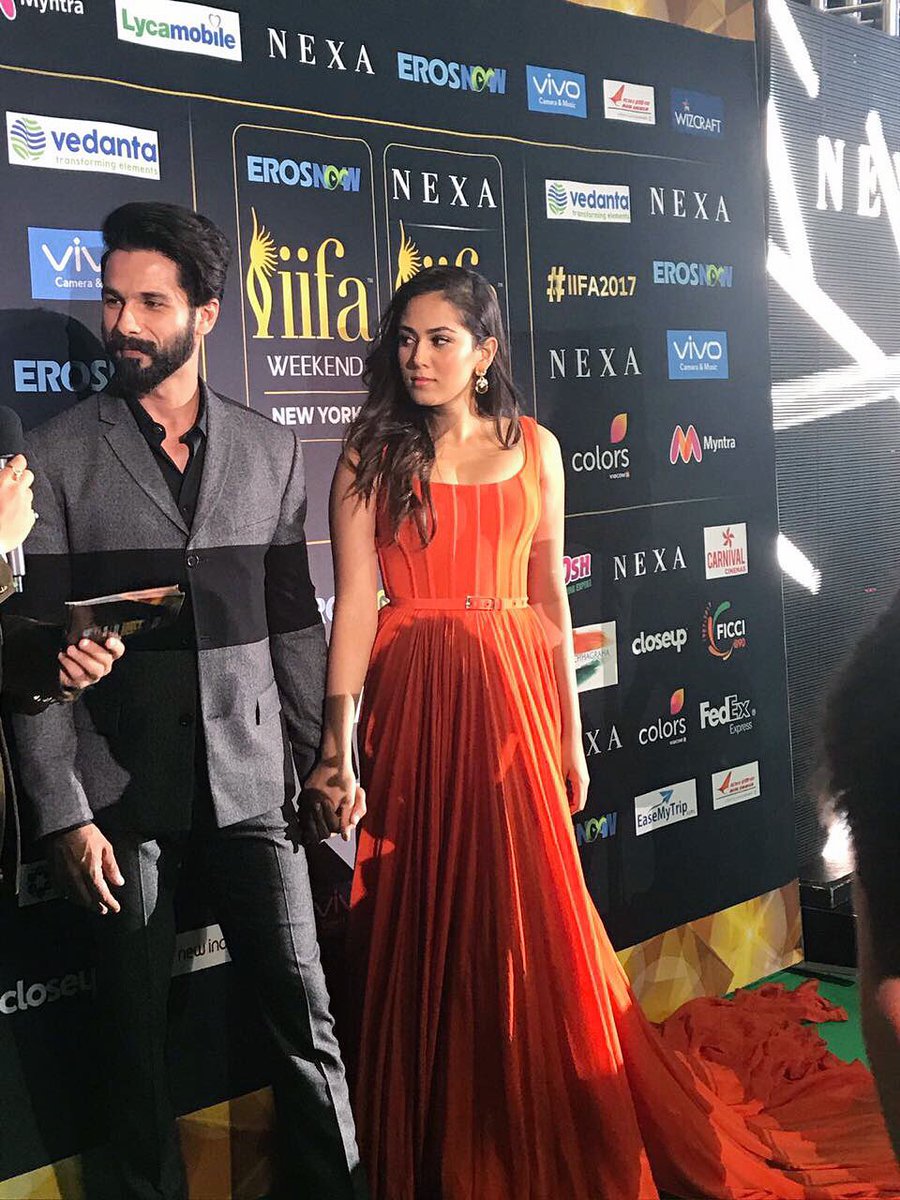 Shahid Kapoor with his wife Mira Rajput. 