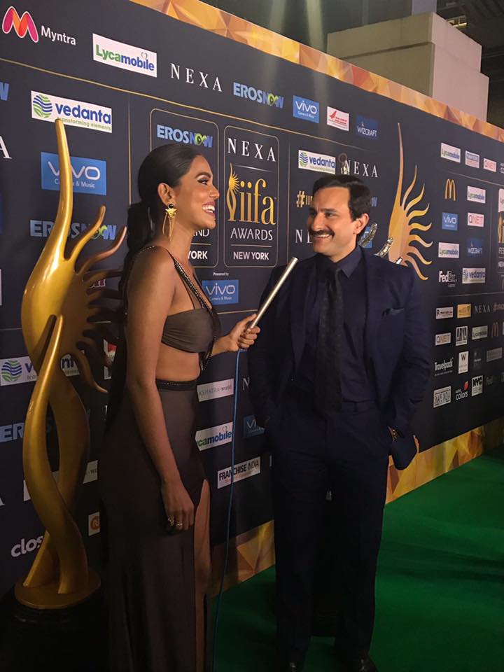 IIFA 2017 host Saif Alli Khan on the green carpet.