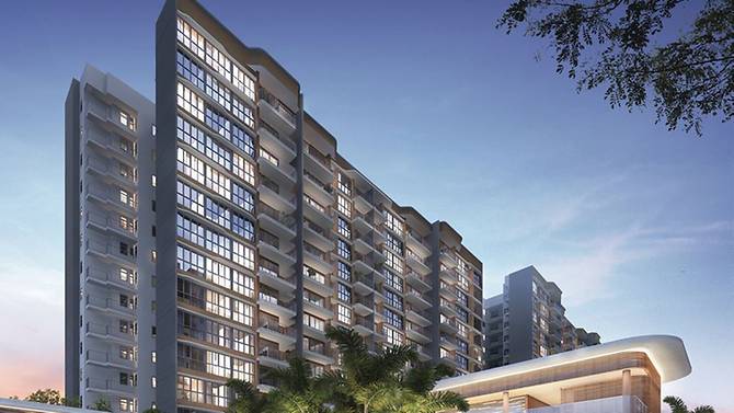 Hundred Palms executive condominiums residences were sold at an average price of SGD836 psf (per square foot). 