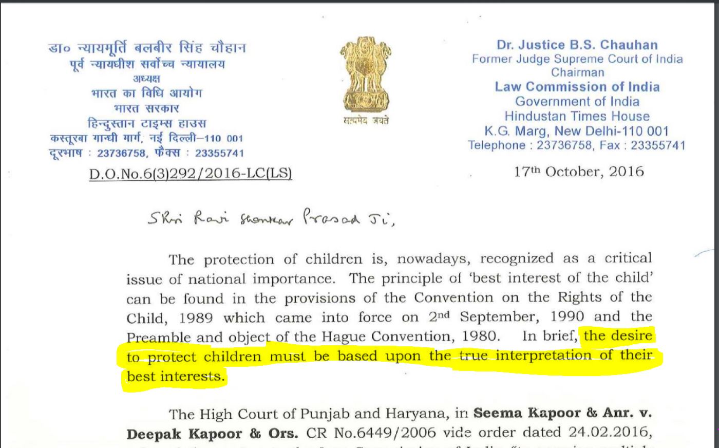 Law Commission has held that 