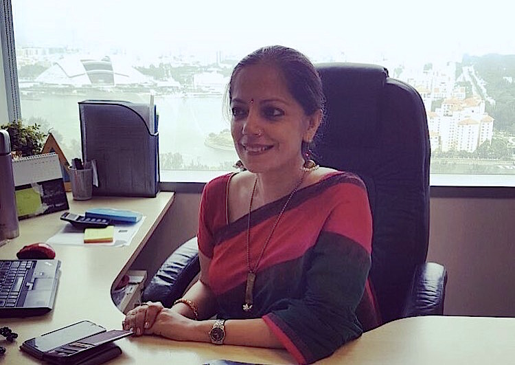 Tripta Singh, Executive Vice President at Zee TV APAC in her Suntec office Photo courtesy: Tripta Singh