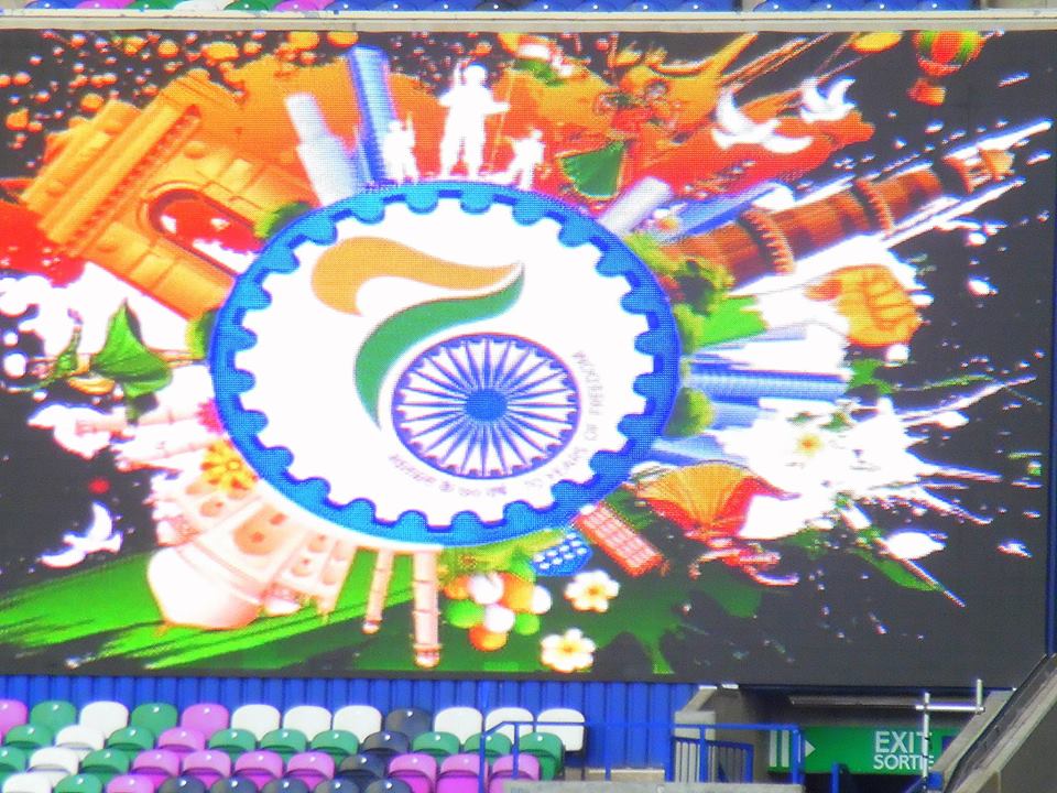 Indian Independence Day celebrations in full swing at the Murrayfield Stadium in Edinburgh, Scotland.
