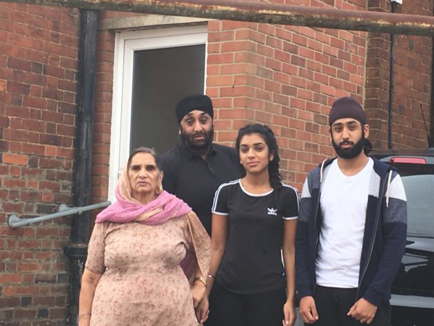 Sukhi Rayat (2nd from left) and his family.
